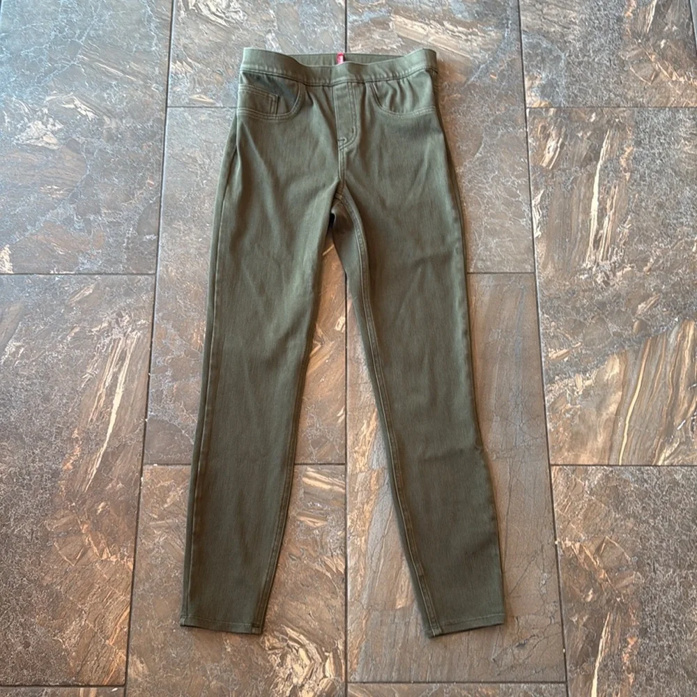 Spanx Olive Green Jeanish Ankle Jegging Size Small - Picture 3 of 15